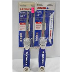 2PK OF LENOX FOLDING JAB & UTILITY SAWS W/ SPARE