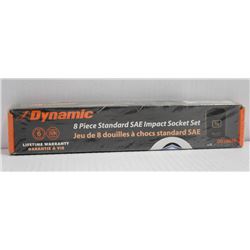 NEW DYNAMIC 8PC STANDARD SAE IMPACT SOCKET SET