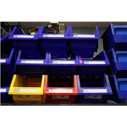 GROUP OF 9 NEW KLETON STACKABLE BINS