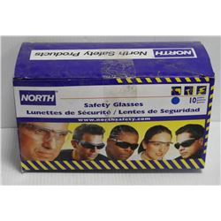 BOX OF 10 NORTH SAFETY GLASSES