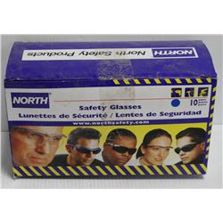 BOX OF 10 NORTH SAFETY GLASSES