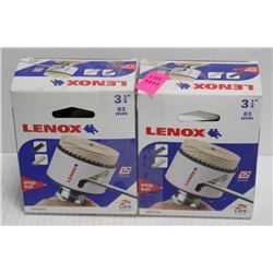 LOT OF 2 LENOX 3-1/4" HOLE SAWS