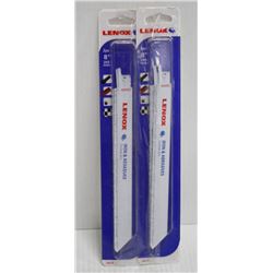 LOT OF FOUR 8" LENOX IRON & ABRASIVES BLADES,