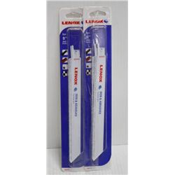 LOT OF FOUR 8" LENOX IRON & ABRASIVES BLADES,
