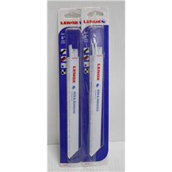 LOT OF FOUR 8" LENOX IRON & ABRASIVES BLADES,