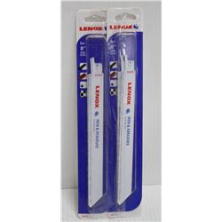 LOT OF FOUR 8" LENOX IRON & ABRASIVES BLADES,