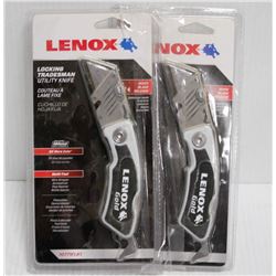LOT OF 2 LENOX GOLD LOCKING UTILITY KNIFES