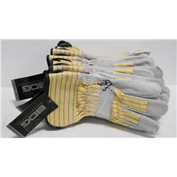 BUNDLE OF 9 LEATHER WORK GLOVES