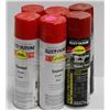 Image 1 : LOT OF 6 CANS RUSTOLEUM ENAMEL SPRAY PAINT