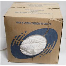 10LB BOX OF WHITE TERRY RAGS