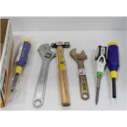 ASSORTED NEW TOOL LOT INCLUDES SCREW DRIVERS,