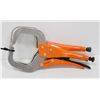 Image 1 : PAIR OF GRIP-ON 12" LOCKING CLAMP PLIERS