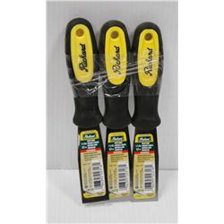 LOT OF 3 RICHARD 11/4" PUTTY KNIVES