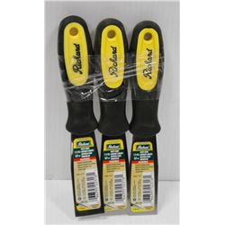 LOT OF 3 RICHARD 11/4" PUTTY KNIVES