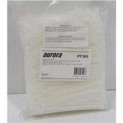 BAG OF AURORA 4" WHITE CABLE TIES APPROX. 200
