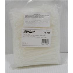 BAG OF AURORA 4" WHITE CABLE TIES APPROX. 200