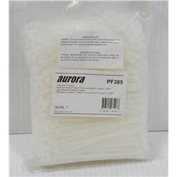 BAG OF AURORA 4" WHITE CABLE TIES APPROX. 200