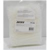 Image 1 : BAG OF AURORA 4" WHITE CABLE TIES APPROX. 200