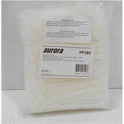 BAG OF AURORA 4" WHITE CABLE TIES APPROX. 200