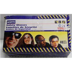 BOX OF 10 PAIR NORTH SAFETY GLASSES