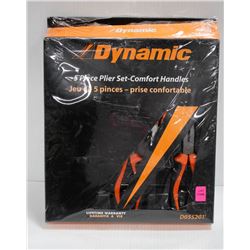 DYNAMIC 5 PIECE PLIER SET WITH COMFORT HANDLES