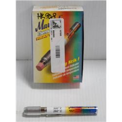 BOX OF 12 MARKAL TEMPERATURE CRAYONS, 500F / 260C