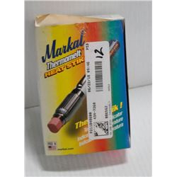 BOX OF 12 MARKAL TEMPERATURE CRAYONS, 250F / 121C