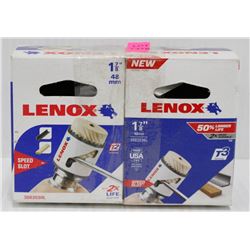 LOT OF 2 LENOX 1-7/8" HOLESAW BITS
