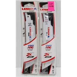 2 PACKS OF LENOX 6" 18TPI CURVED SAWZALL BLADES 5