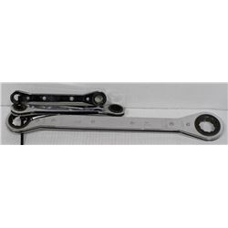LOT OF 3 GRAY TOOLS RATCHETING BOX WRENCHES