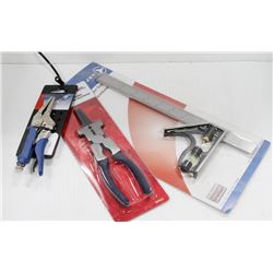 NEW 3PC TOOL LOT, LOCKING PLIERS/ MIG PLIERS &