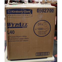 CASE OF WYPALL L40 ALL PURPOSE WIPING CLOTHS