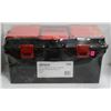 Image 1 : AURORA BLACK TOOL BOX W/ 3 ORGANIZERS 22X11X11