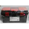 Image 1 : AURORA BLACK TOOL BOX W/ 3 ORGANIZERS 22X11X11
