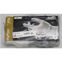 12PK OF ANSELL HYFLEX 800 FOAM NITRILE PALM COATED