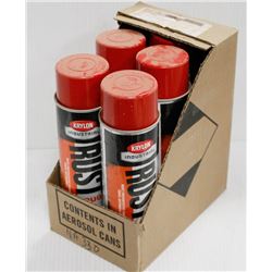 6 CANS OF KRYLON INDUSTRIAL RUST TOUGH
