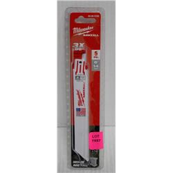 MILWAUKEE 5PK 6" 14TPI SAWZALL BLADES -MEDIUM