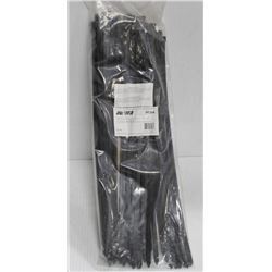100 PK OF 15.5" BLACK CABLE TIES