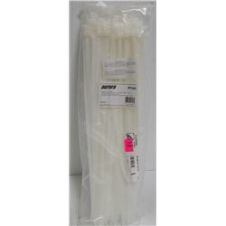 100PK OF 15.5" WHITE CABLE TIES