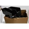 Image 1 : BOX  OF SMALL BLACK STACKABLE BINS