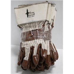 BUNDLE OF 5 GANDER PVC PALM WORK GLOVES ONE