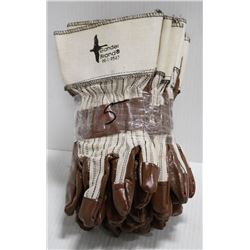 BUNDLE OF 5 GANDER PVC PALM WORK GLOVES; ONE