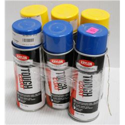 6 CANS OF KRYON INDUSTRIAL TOUGH COAT ACRYLIC