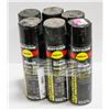 Image 1 : 6 CANS OF RUSTOLEUM BLACK ENAMEL FAST DRY SPRAY