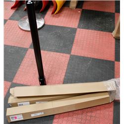 LOT OF 3 CROWD CONTROLLER POSTS; BLACK * NO TAPE*