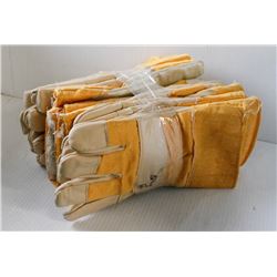 6 PAIRS OF OIL PATCH LEATHER PALM/ BOA LINING