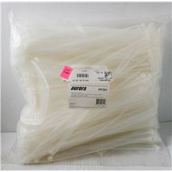 AURORA 1000PC 11" PF391 WHITE CABLE TIES