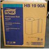 Image 1 : CASE OF 30 ROLLS OF TORK PERFORATED WHITE PAPER