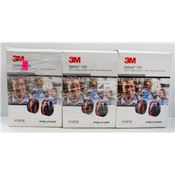 LOT OF 3 3M OPTIME 105 EARMUFFS H10P3E PELTOR