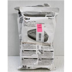 BUNDLE OF 2- 2PC 3M 6001 ORGANIC VAPOR CARTRIDGES